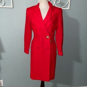 RARE HTF Vintage Ilie Wacs Tomato Red Coat